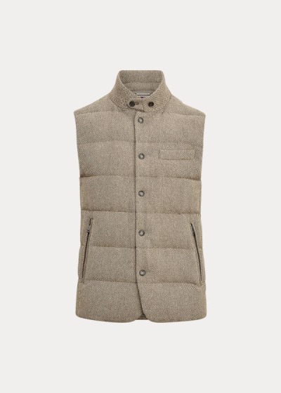 Men's Ralph Lauren Whitwell Tweed Down Vests | 903726KON